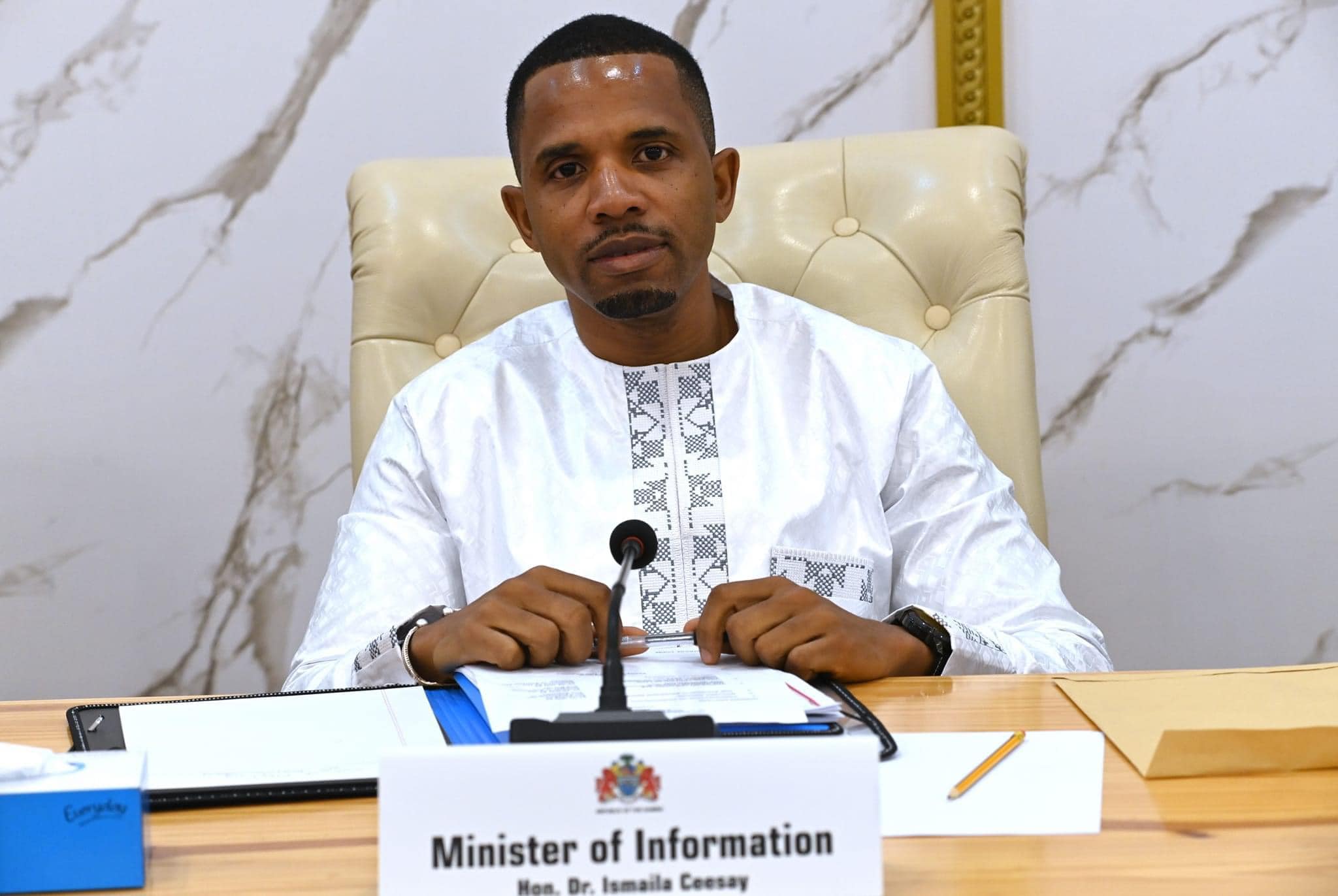 Minister of information, Dr Ismaila Ceesay, Media services